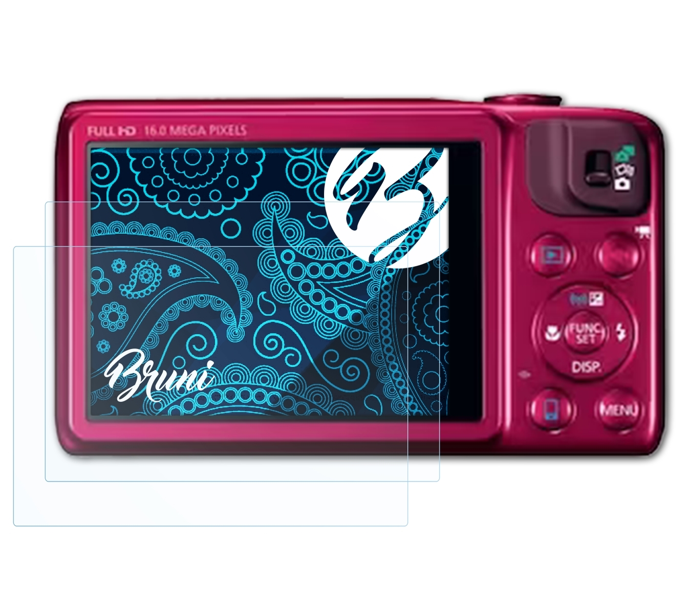 BRUNI 2x Basics-Clear Schutzfolie(für Sony DSC-HX10VR)