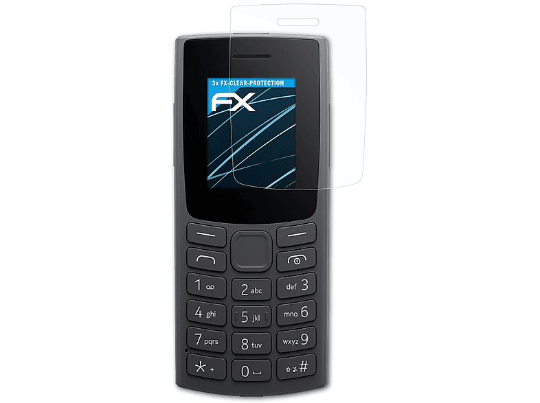 ATFOLIX 3x FX-Clear Displayschutz(für Nokia 105 (2023))
