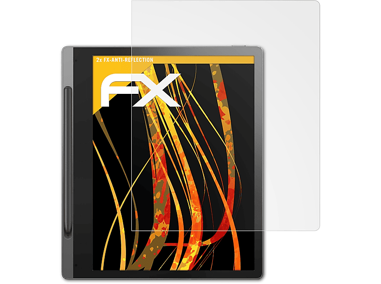 ATFOLIX 2x FX-Antireflex Displayschutz(für Lenovo Paper) Smart