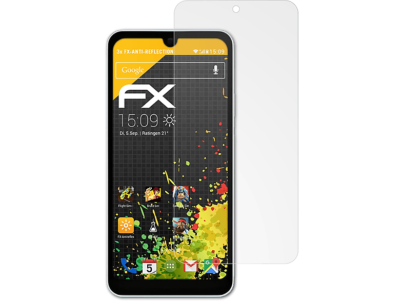 Displayschutz(für Aquos Wish3) Sharp FX-Antireflex 3x ATFOLIX