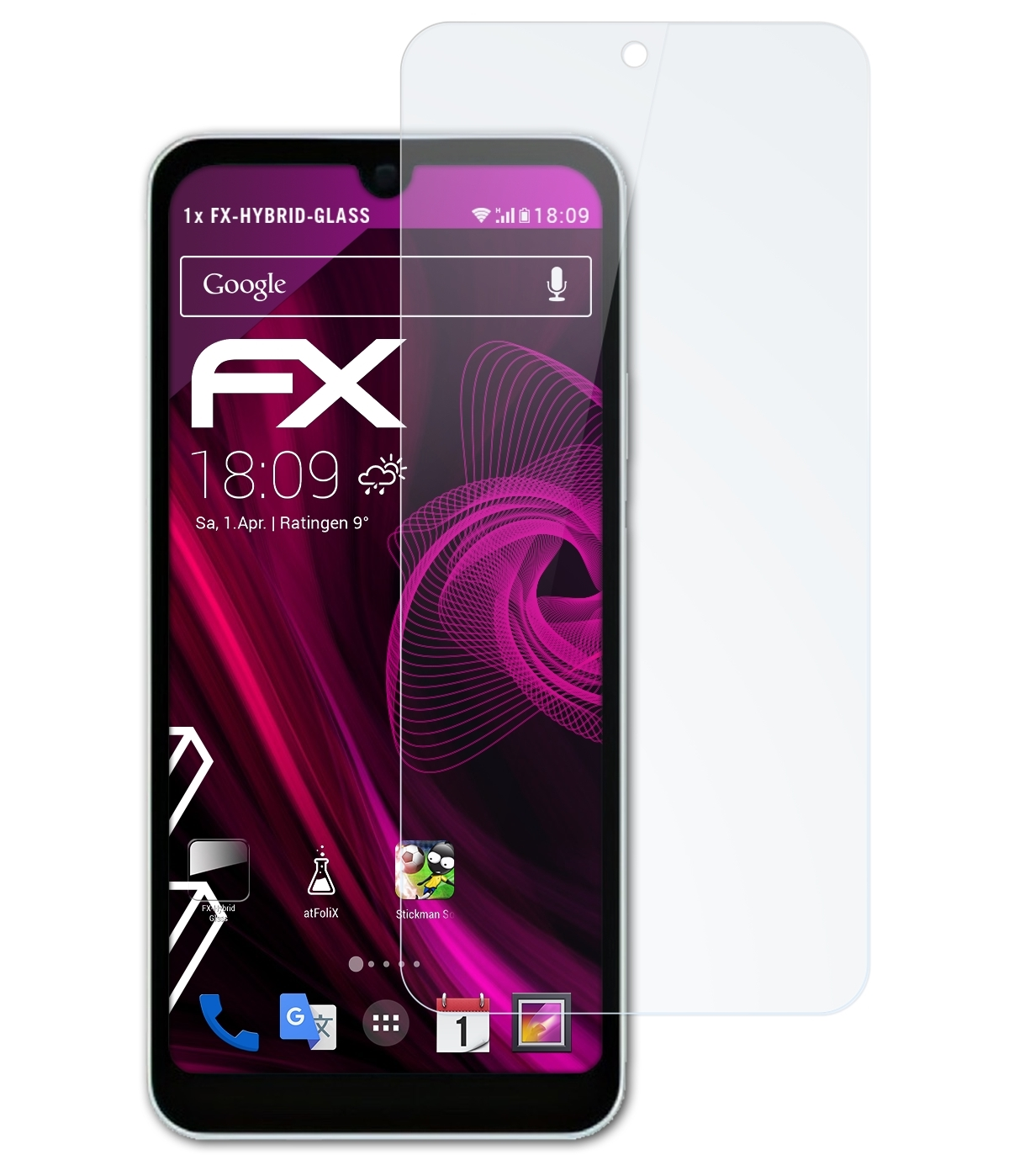 Aquos Schutzglas(für FX-Hybrid-Glass Wish3) Sharp ATFOLIX