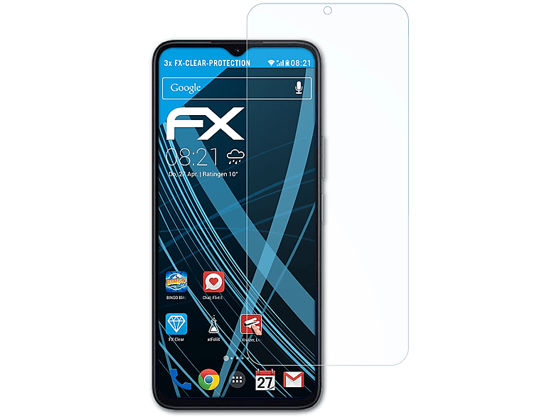 ATFOLIX 3x FX-Clear Displayschutz(für Honor X5 Plus)