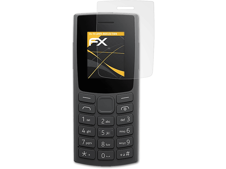ATFOLIX 3x FX-Antireflex Displayschutz(für Nokia 105 (2023))
