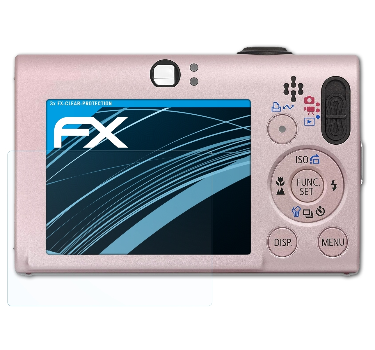 3x ATFOLIX IXUS FX-Clear IS) Digital 80 Canon Displayschutz(für