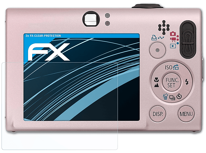 ATFOLIX 3x Displayschutz(für Digital Canon IXUS 80 FX-Clear IS)