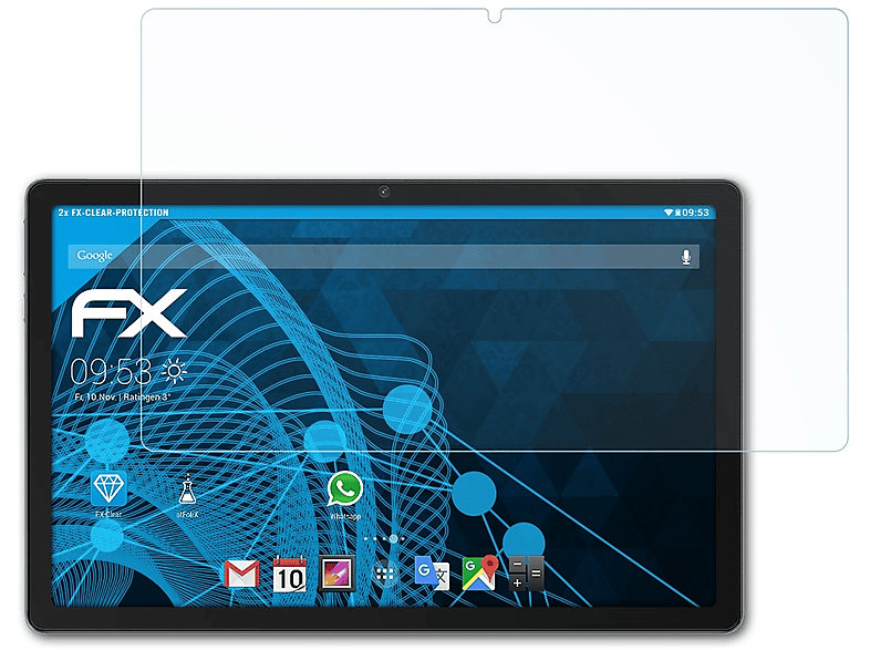 ATFOLIX 2x FX-Clear Displayschutz(für Blackview Tab 11 SE)
