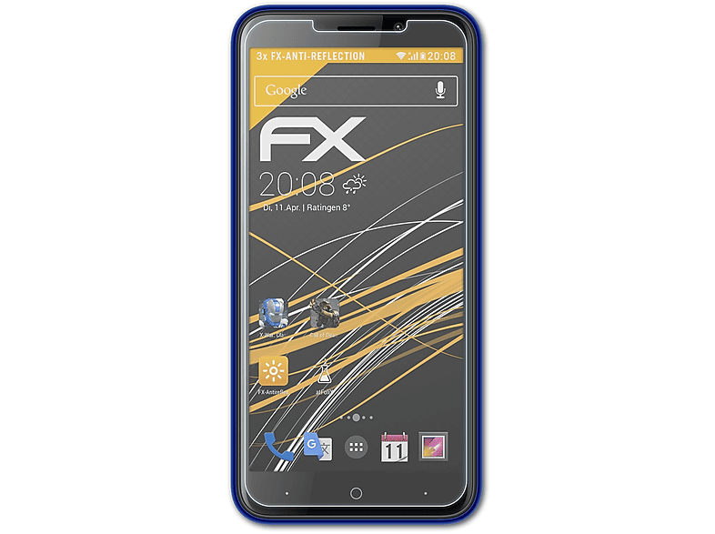 ATFOLIX 3x Displayschutz(für Doogee X50L) FX-Antireflex