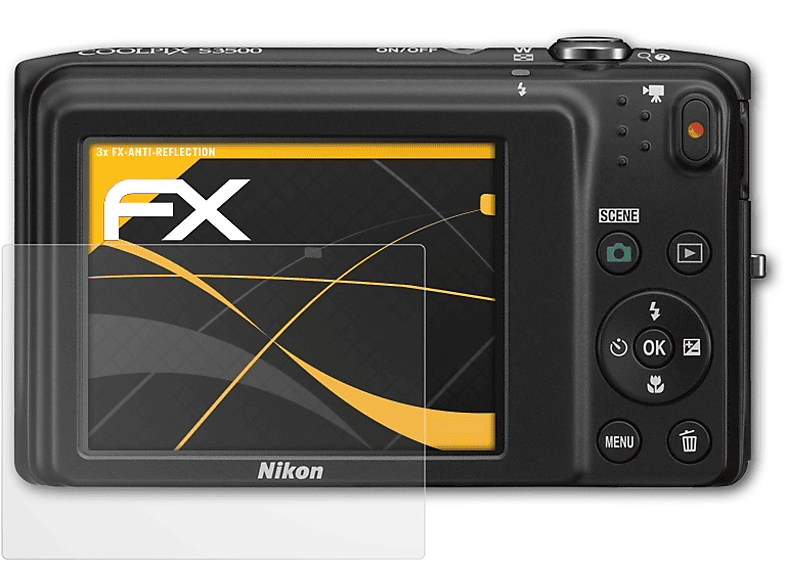 ATFOLIX 3x FX-Antireflex Displayschutz(für Nikon Coolpix S3500)