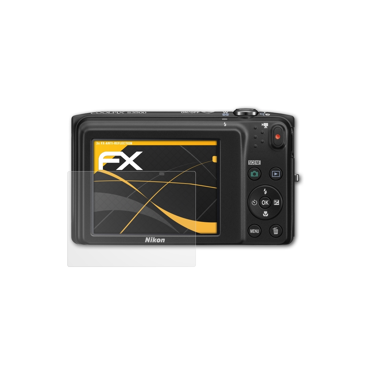 3x FX-Antireflex ATFOLIX Nikon S3500) Displayschutz(für Coolpix