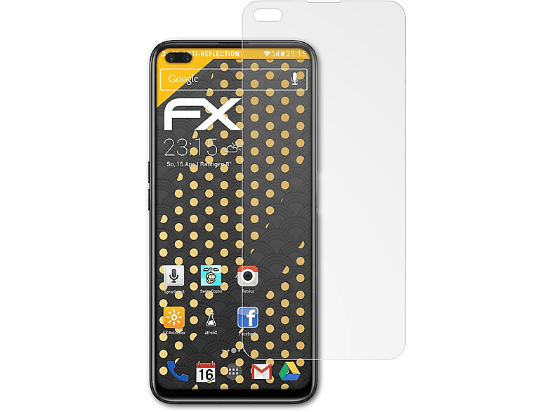 ATFOLIX 3x FX-Antireflex Displayschutz(für Realme 6 Pro)