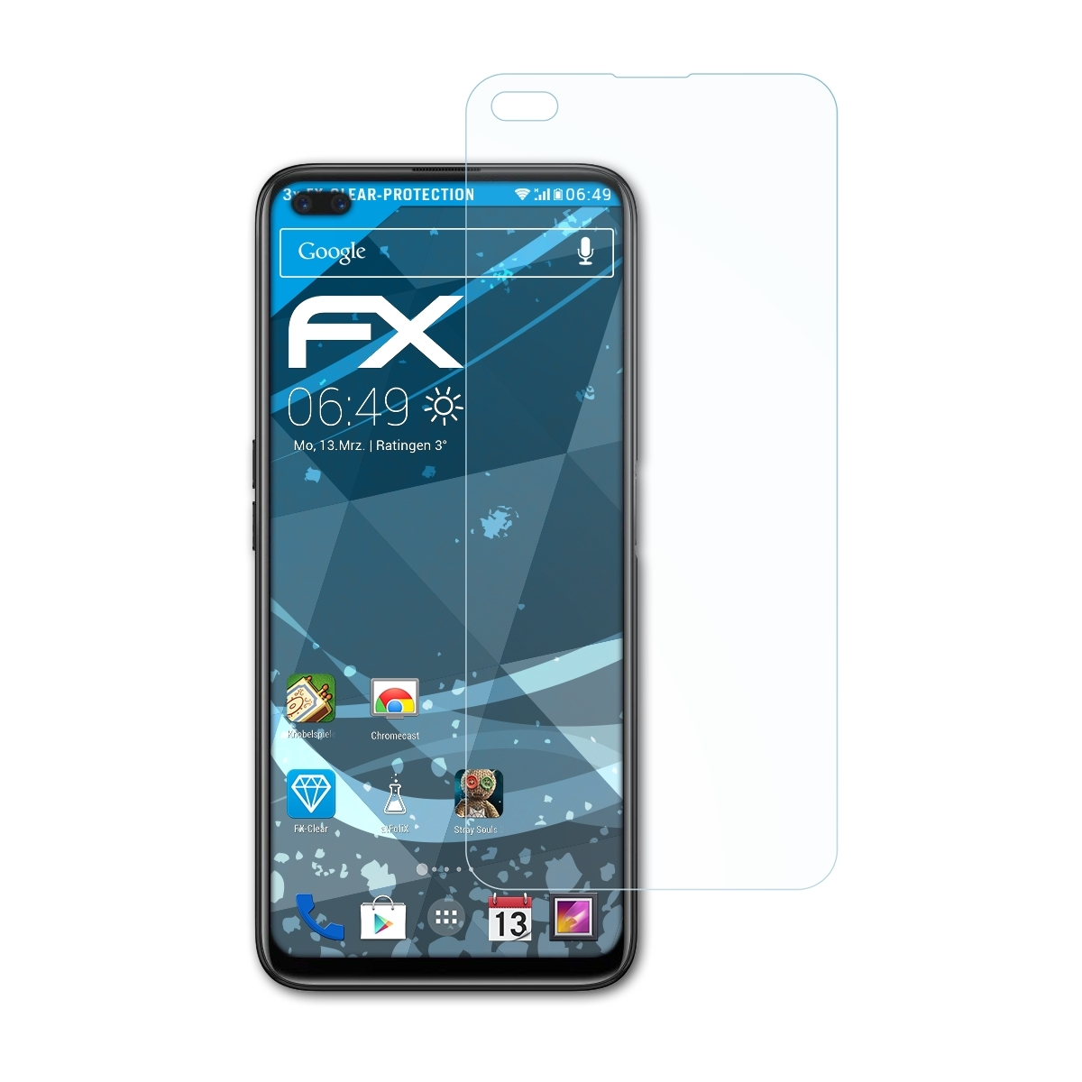 Displayschutz(für FX-Clear 3x ATFOLIX Pro) Realme 6