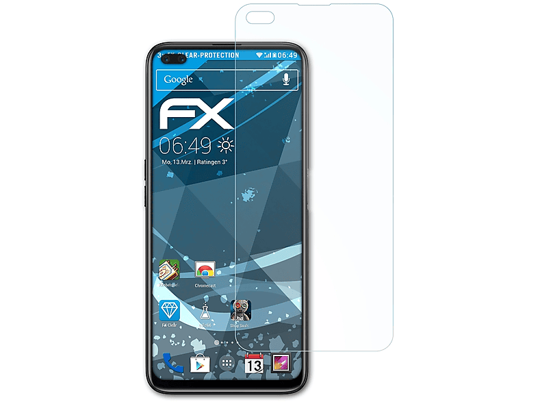 ATFOLIX Pro) FX-Clear Realme 3x 6 Displayschutz(für