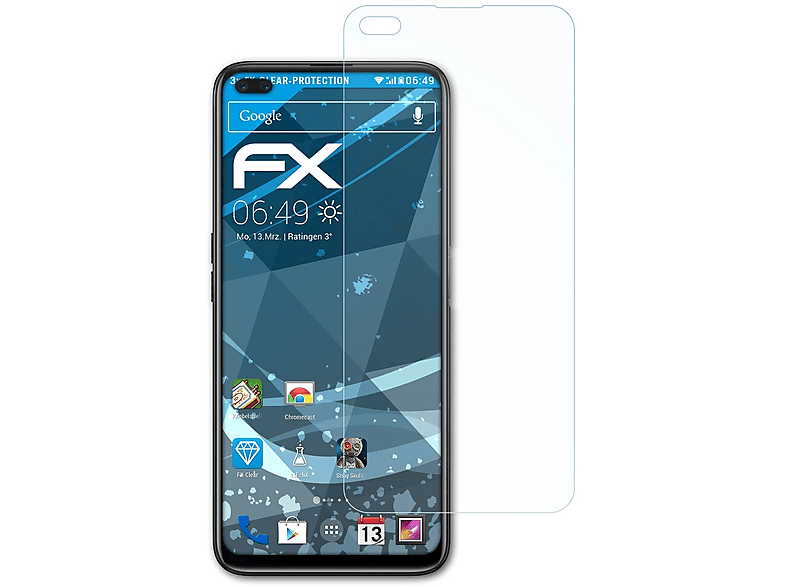 ATFOLIX 3x FX-Clear Pro) Displayschutz(für 6 Realme