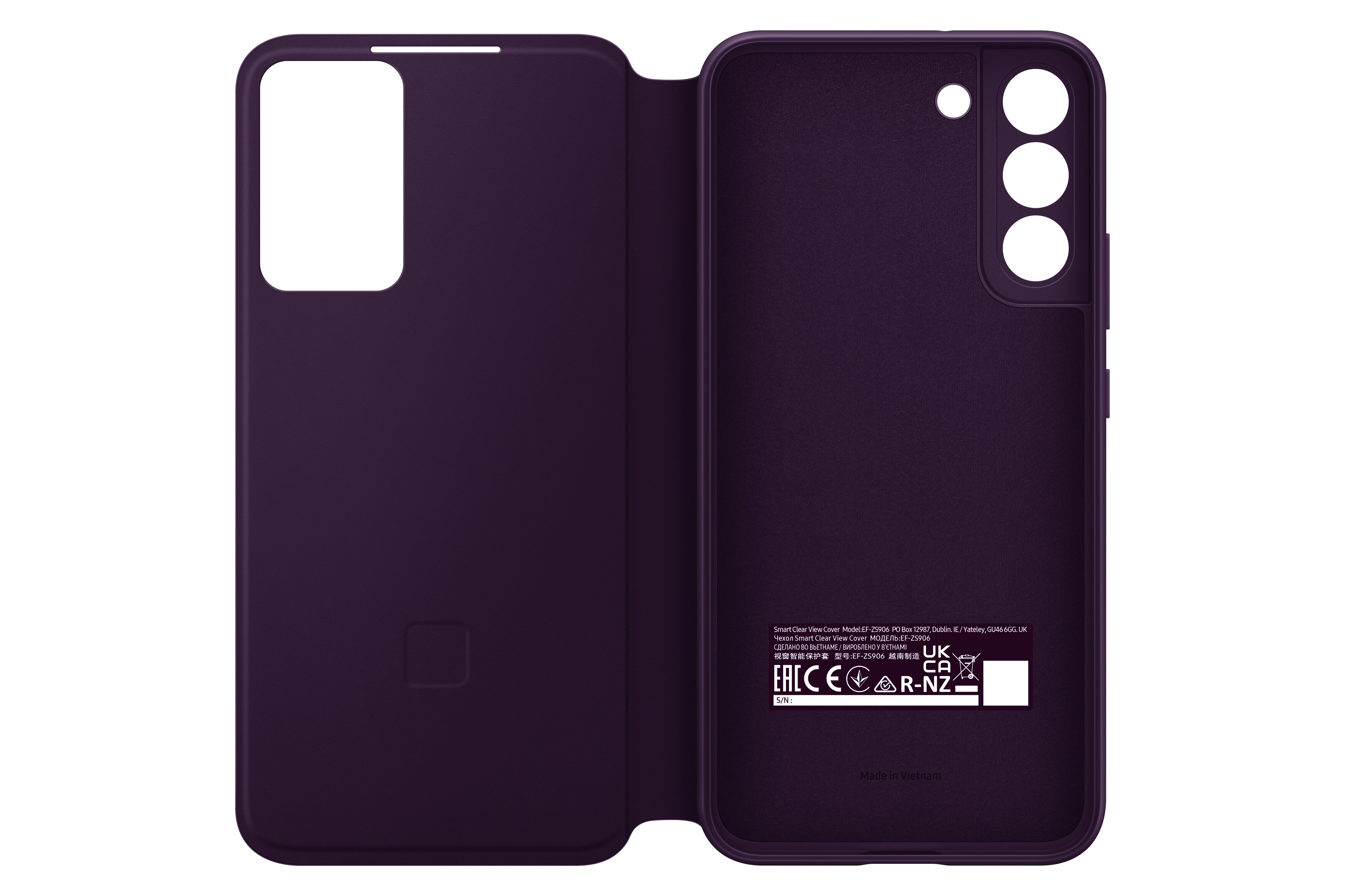 SAMSUNG EF-ZS906CE CUSTODIA A LIBRO per Galaxy S22 Plus, Borgogna