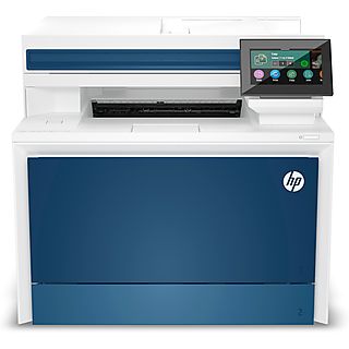 Impresora multifunción láser color - HP 4RA83F, láser a color, 33 ppm, Azul, Blanco