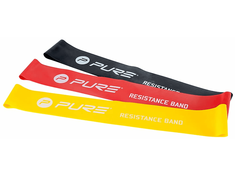 PURE2IMPROVE 408925 Gymnastikbänder, Gelb, Rot und Schwarz