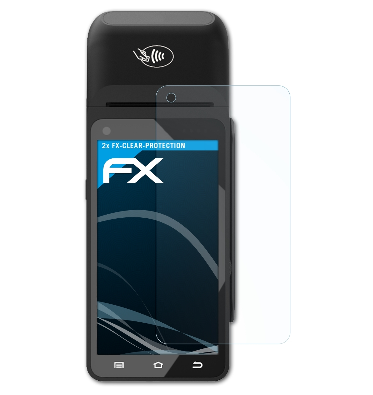 ATFOLIX 2x FX-Clear Displayschutz(für T650c) Verifone
