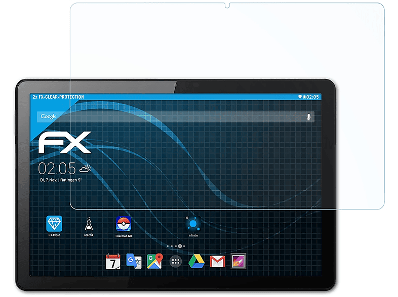 Displayschutz(für Generation)) Tab Lenovo M10 FX-Clear ATFOLIX (3. 2x