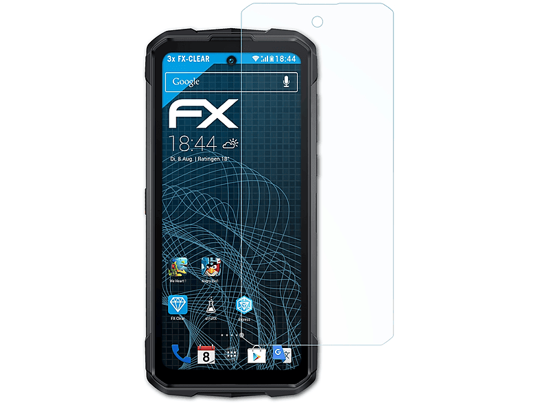 ATFOLIX 3x FX-Clear Displayschutz(für Hotwav Cyber X Pro)