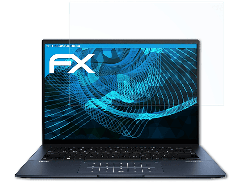 ZenBook (UX3402VA)) Displayschutz(für ATFOLIX OLED 14 FX-Clear Asus 2x 2023