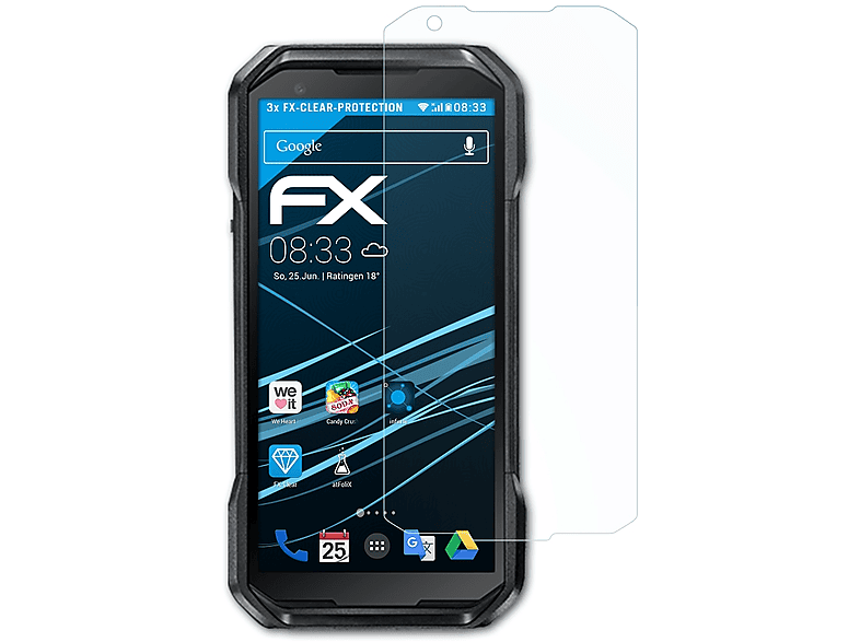 Pro 3x 3) Kyocera ATFOLIX FX-Clear Displayschutz(für DuraForce