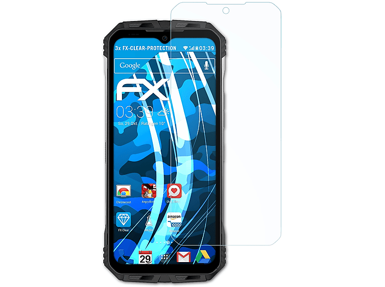 ATFOLIX 3x FX-Clear Displayschutz(für Doogee S110)
