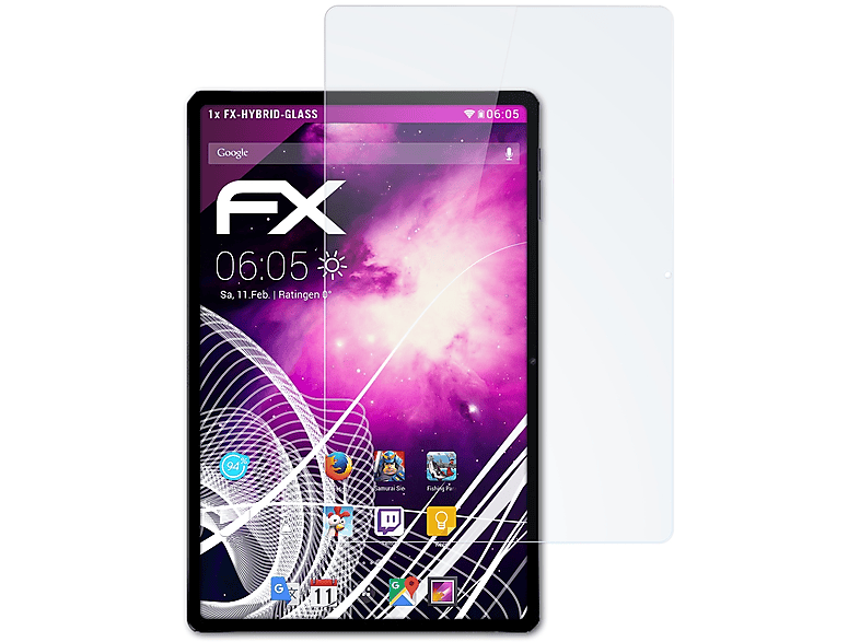 Red Schutzglas(für Nubia Tablet) FX-Hybrid-Glass Magic ATFOLIX