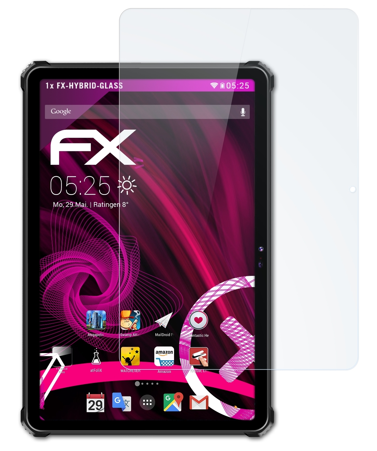 FX-Hybrid-Glass ATFOLIX Schutzglas(für Oukitel RT6)