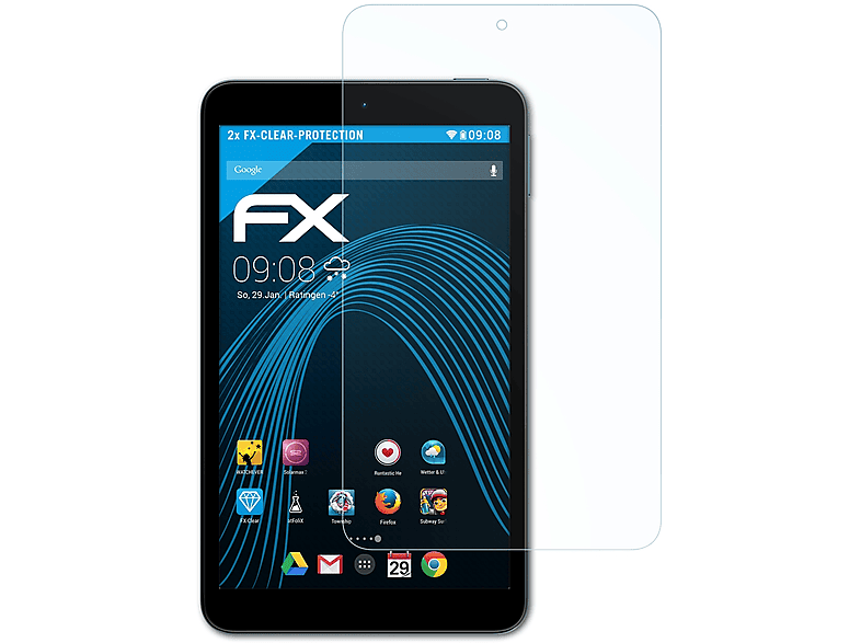 ATFOLIX 2x FX-Clear Displayschutz(für Nokia T10 Kids Edition)