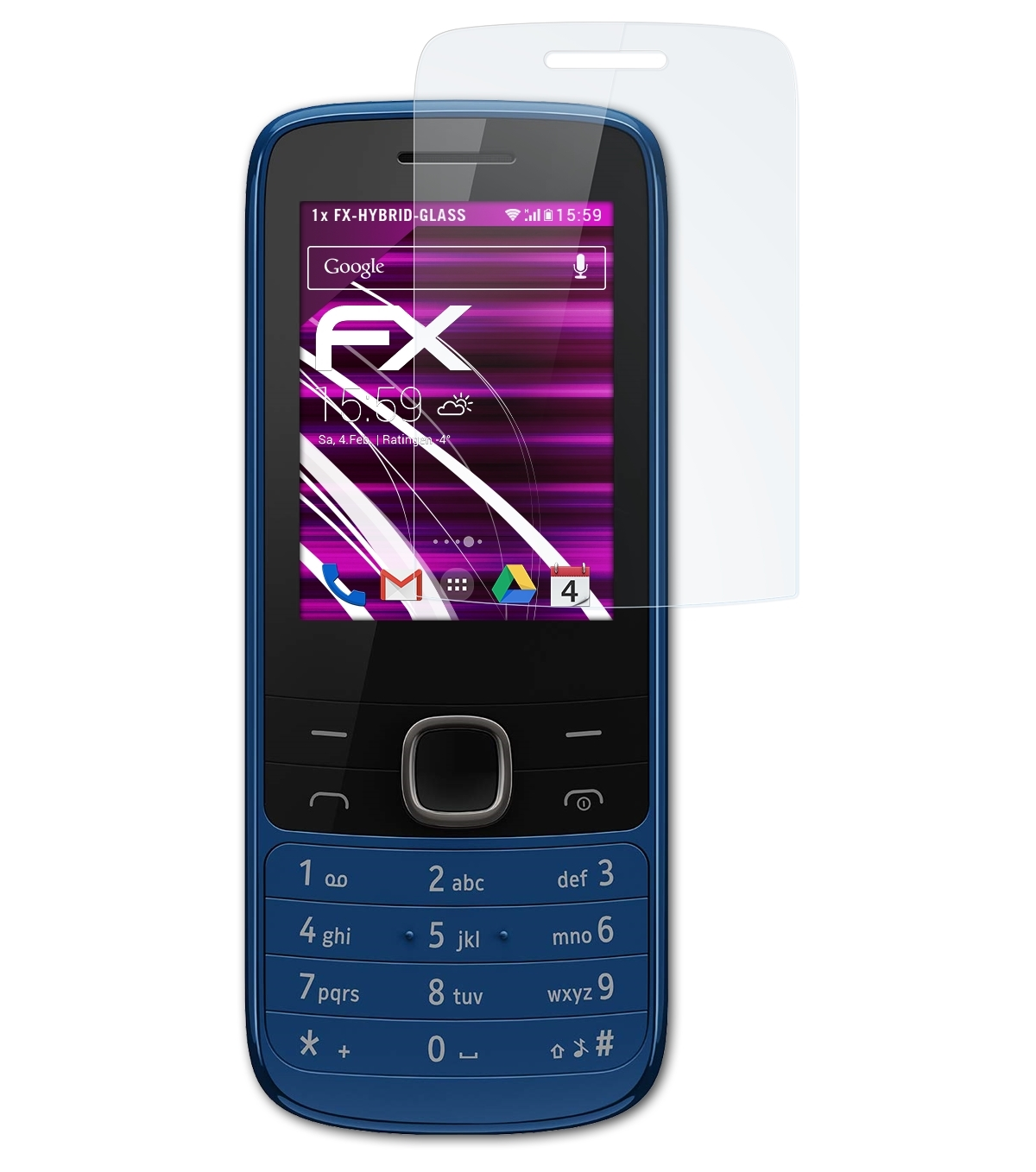 225 Nokia 4G) ATFOLIX FX-Hybrid-Glass Schutzglas(für