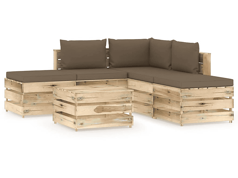 Stuhlset, 3074659 und VIDAXL Taupe Gartentisch-