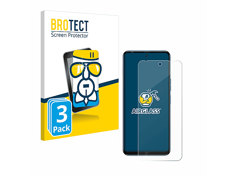 BROTECT 3x Tecno Pova klare Schutzfolie(für 5) Airglass