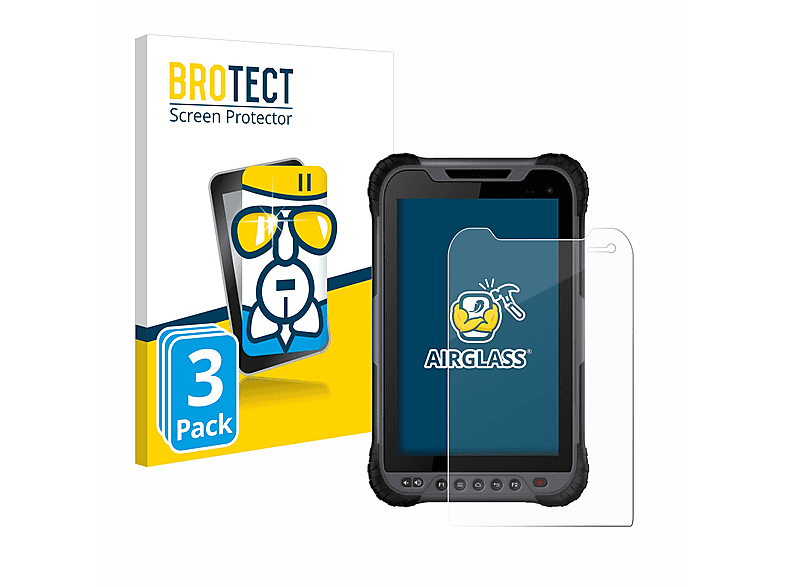 BROTECT 3x Airglass klare Schutzfolie(für Stonex UT32 Rugged Tablet)