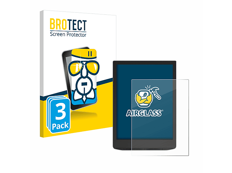 BROTECT 3x klare Airglass PocketBook 2) Color InkPad Schutzfolie(für