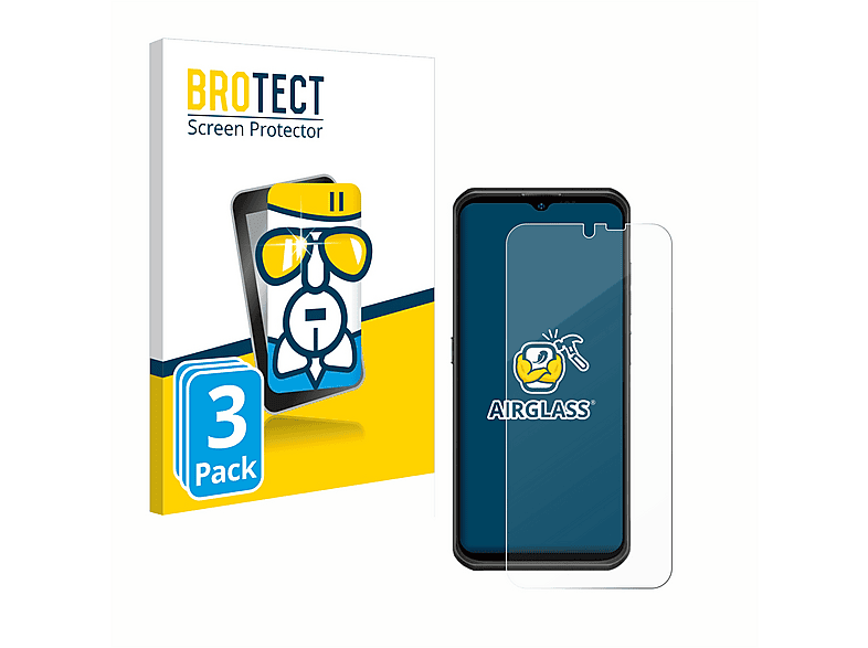 3x BROTECT AirGlass Schutz-Glas Panzer-Folie für Ulefone