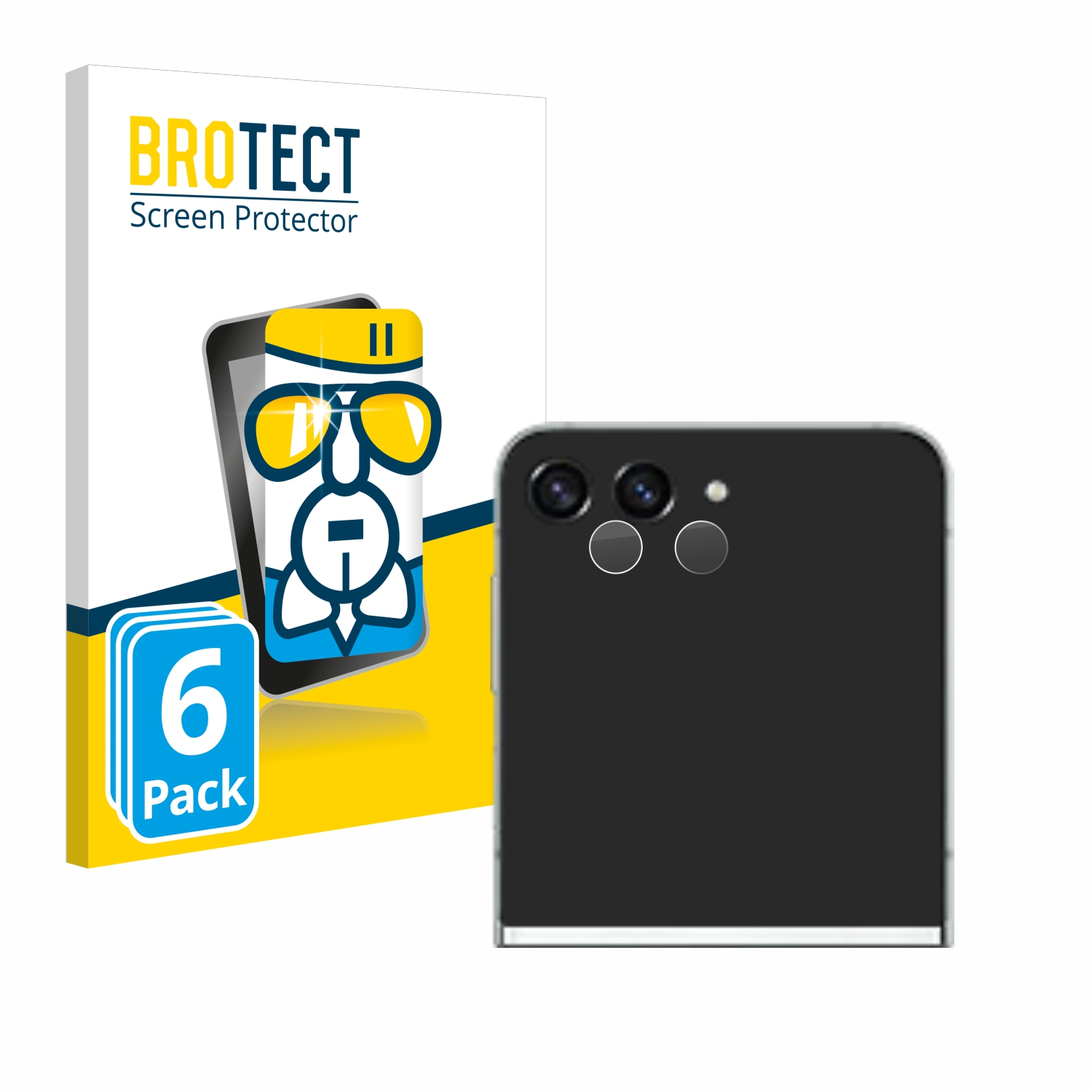 BROTECT 6x Flip klare Airglass Galaxy 5) Samsung Schutzfolie(für Z