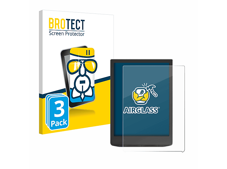 BROTECT 3x Airglass klare Schutzfolie(für PocketBook InkPad 4)
