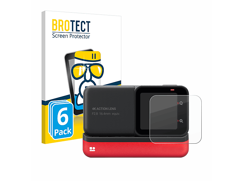 BROTECT 6x Airglass klare Schutzfolie(für Insta360 RS One Edition) 4K