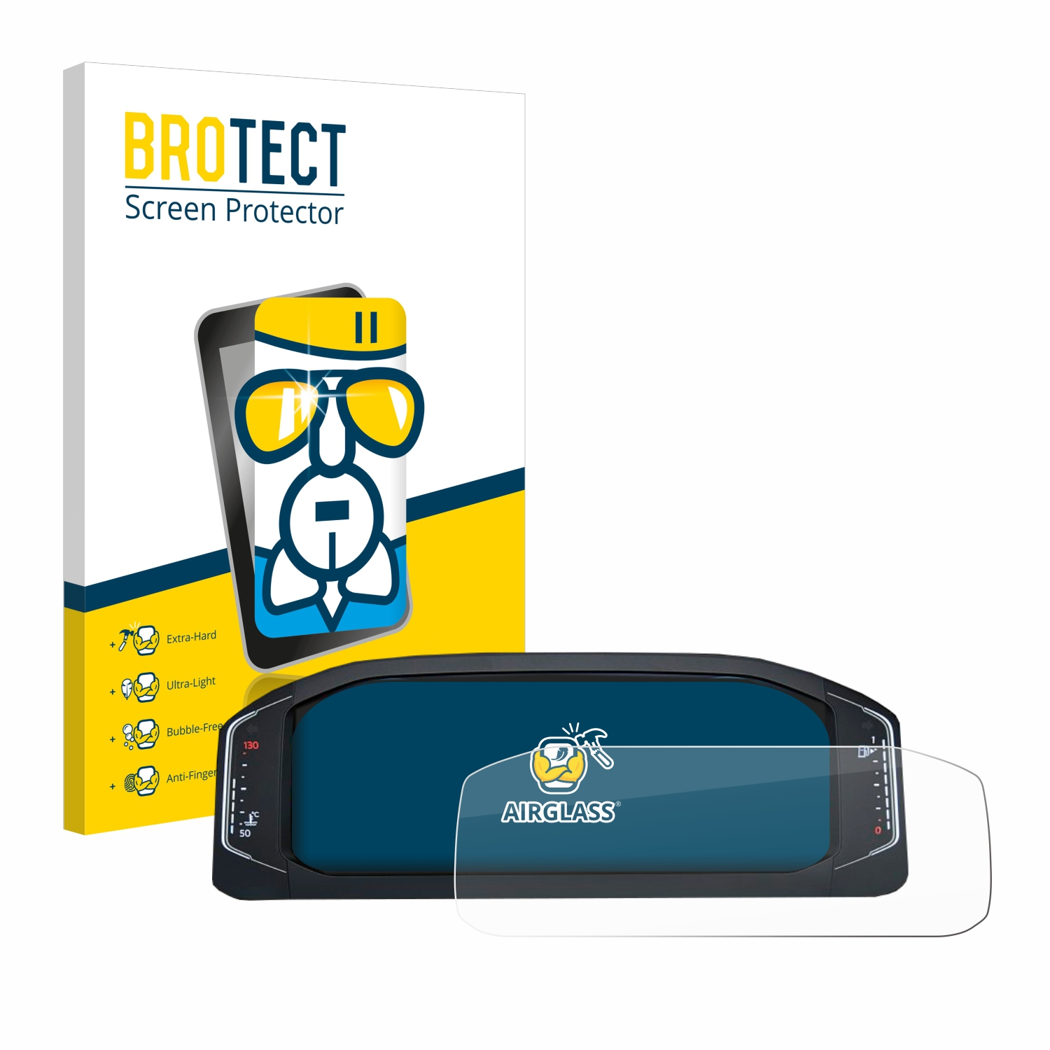 BROTECT Airglass klare Display T-Roc) Active Info Volkswagen Schutzfolie(für