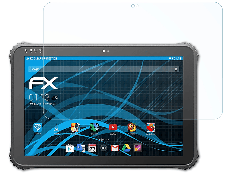 Scorpion 12 Android) ATFOLIX FX-Clear Displayschutz(für 2x