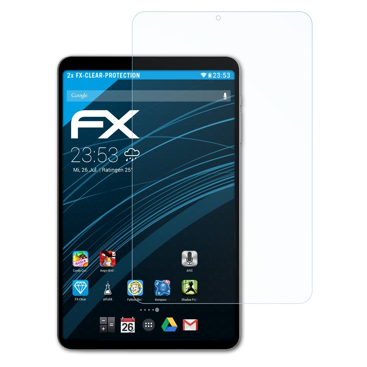 ATFOLIX 2x FX-Clear Displayschutz(für Alldocube Mini Pro) 50 iPlay