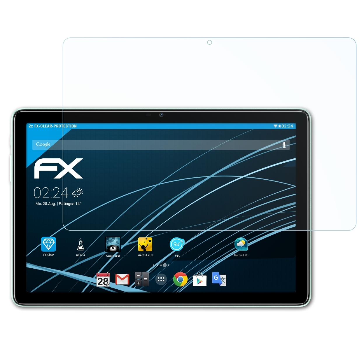 ATFOLIX 2x Displayschutz(für Doogee T10S) FX-Clear
