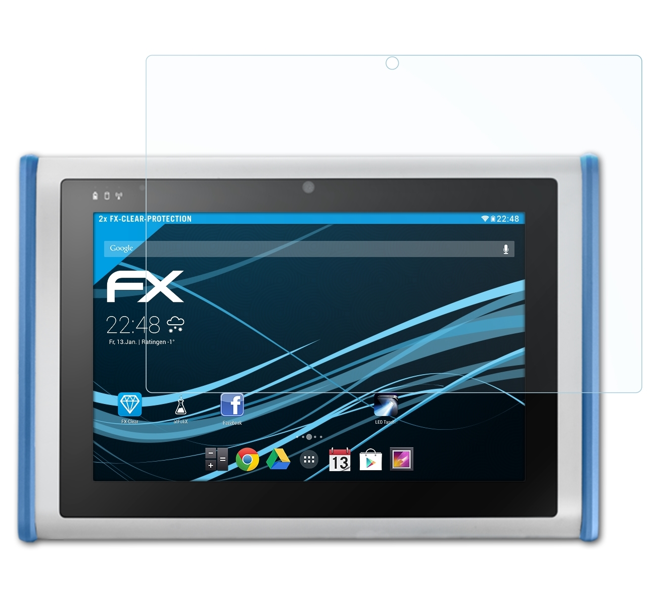 ATFOLIX 2x FX-Clear Displayschutz(für Advantech MIT-W102)