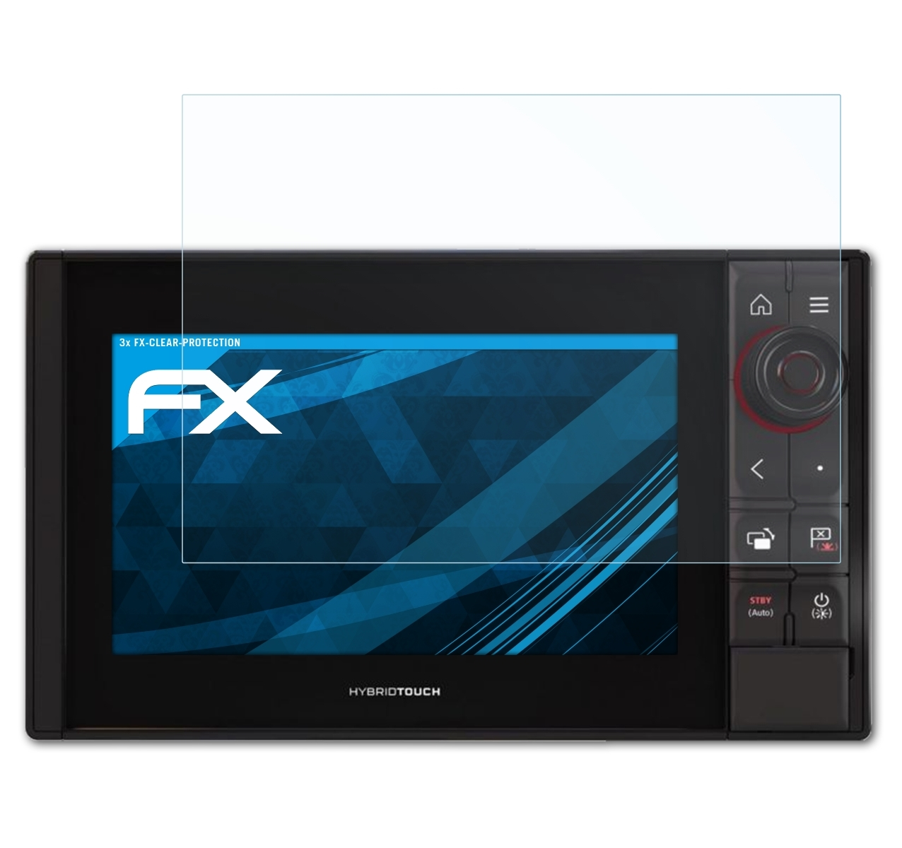 ATFOLIX 3x Raymarine Displayschutz(für Axiom Pro 9) FX-Clear