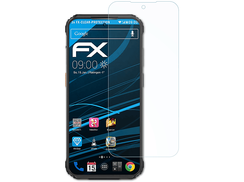 ATFOLIX 3x FX-Clear Displayschutz(für Ulefone Armor 21)