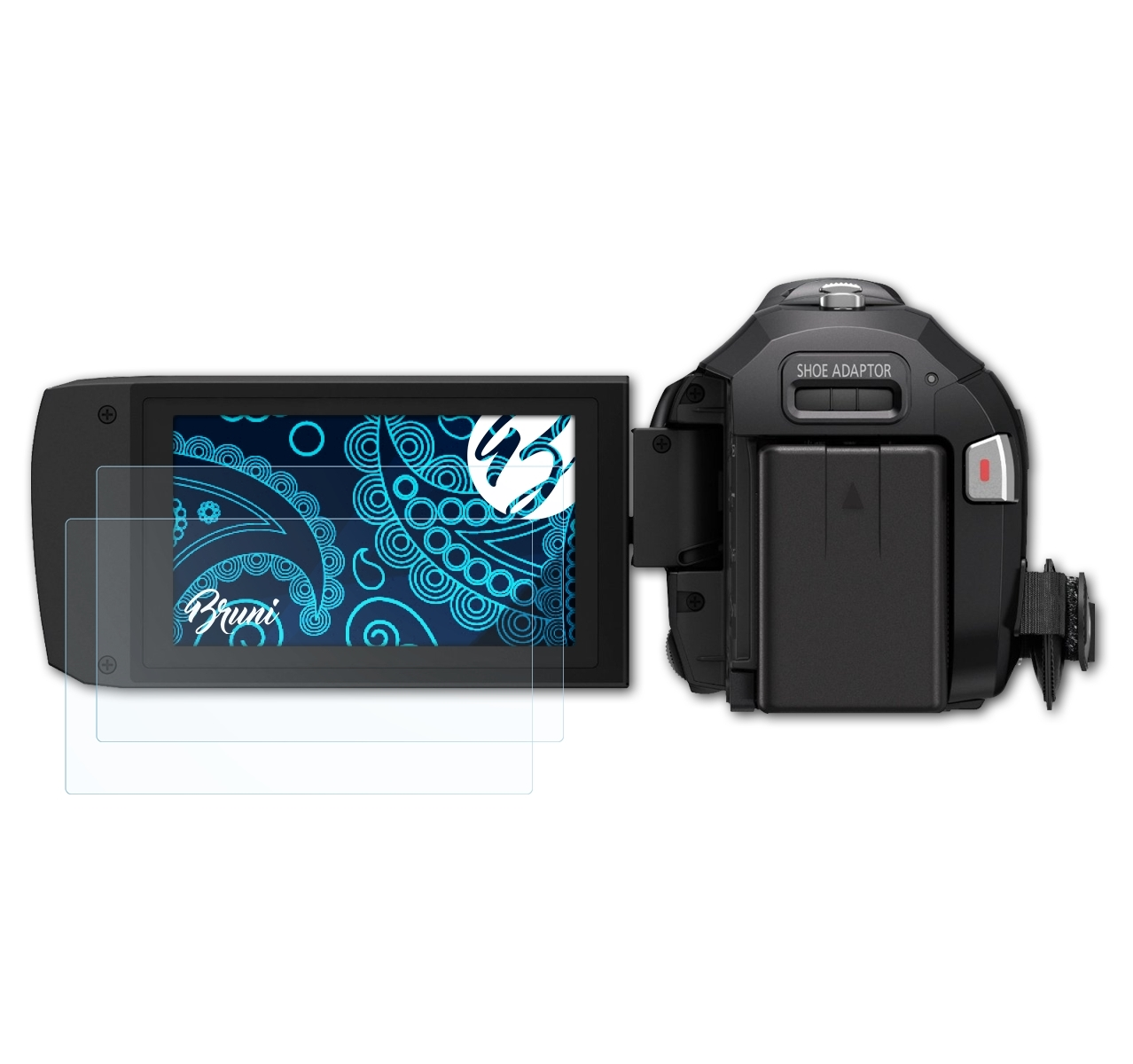 BRUNI 2x Basics-Clear Schutzfolie(für Panasonic HC-V757)