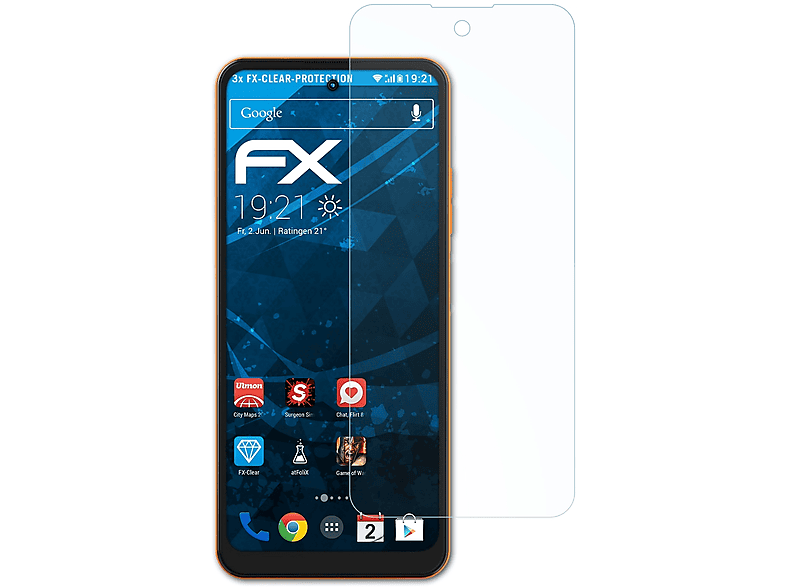 ATFOLIX 3x FX-Clear Displayschutz(für Hotwav Note 12)