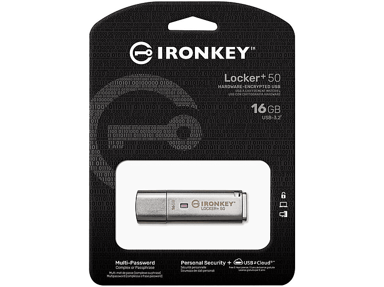 (Silber, GB) USB-Flash-Laufwerk 16 KINGSTON IKLP50/16GB