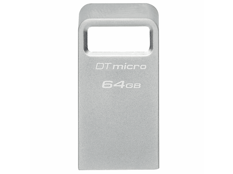 KINGSTON Kingston Technology DataTraveler Micro USB-Stick 64 GB USB Typ-A 3.2 Gen 1 (3.1 Gen 1) Silber USB-Flash-Laufwerk (silber, 64 GB)