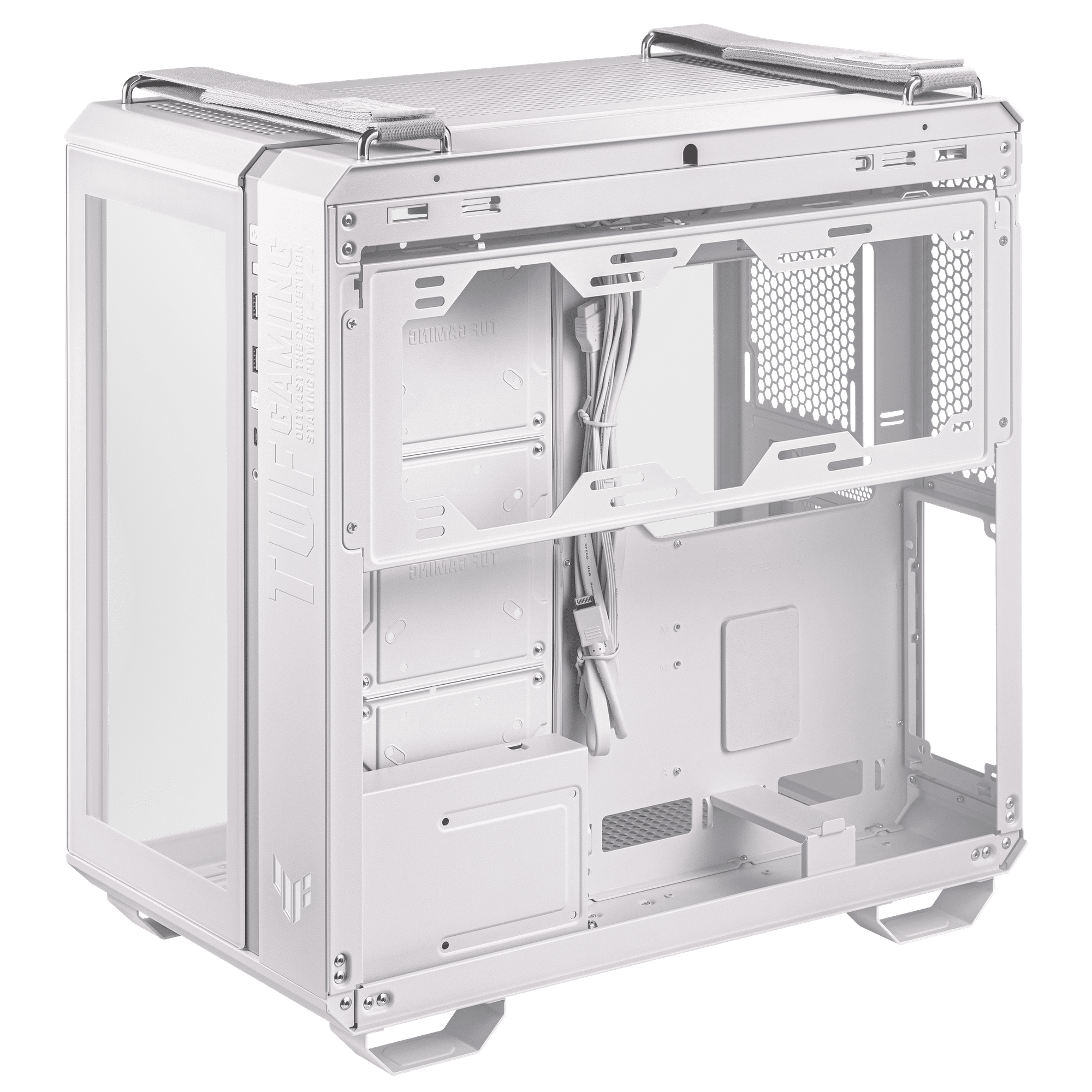 CHASSIS HOUSING, Case Tempered Glas White ASUS weiß Edition / PC GT502